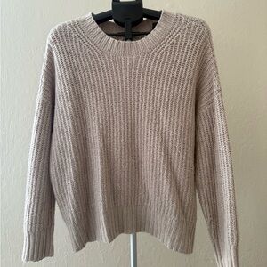 American Eagle Outfitters Textured Knit Sweater in Beige